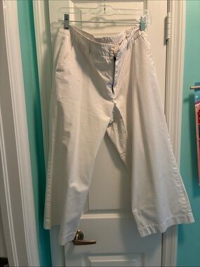 GAP White Wide-Leg Chino Pants for Men